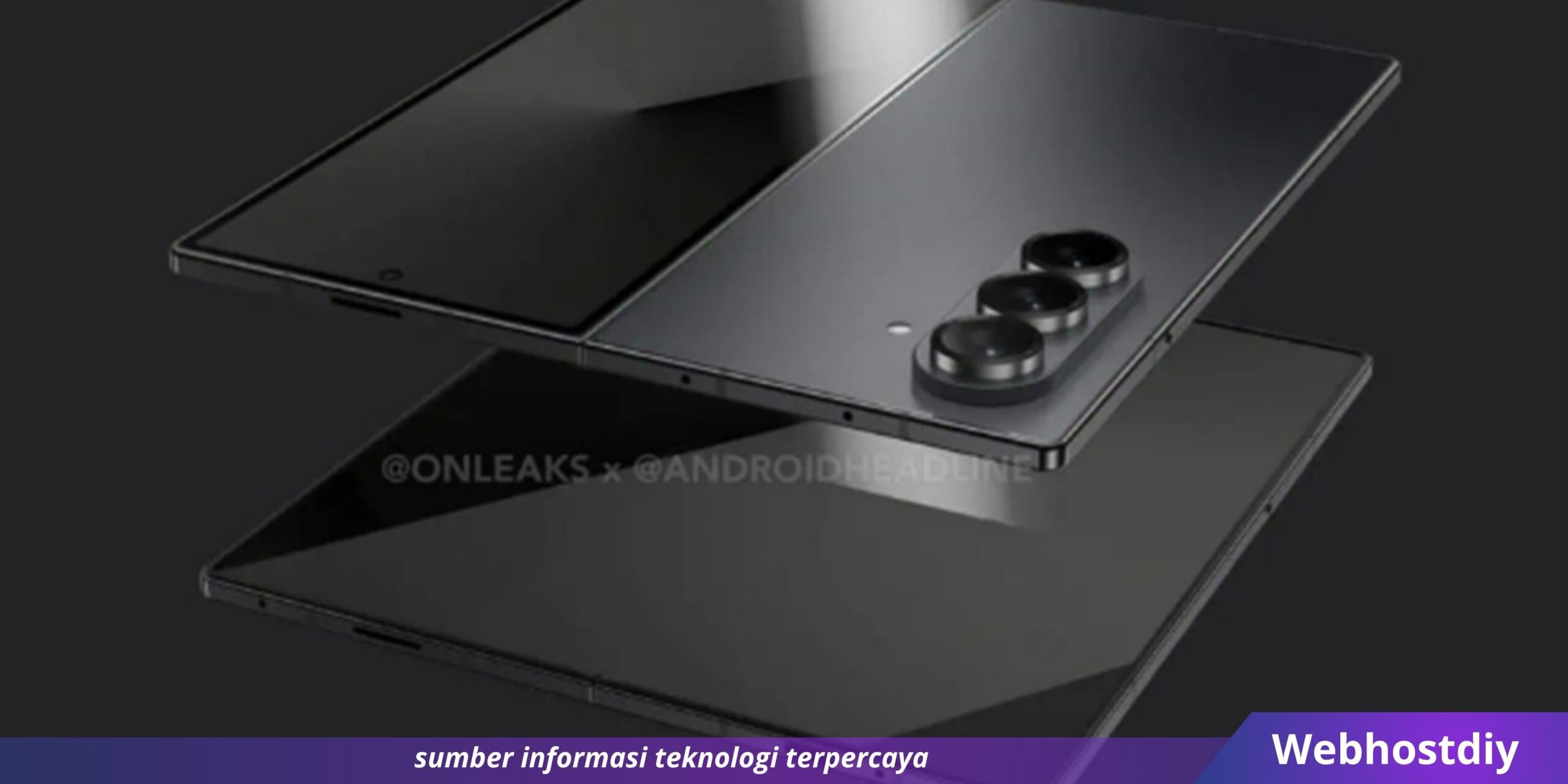 Gambar render Samsung Galaxy Z Fold 7 yang dibagikan oleh tipster OnLeaks (OnLeaks x Android Headlines)(OnLeaks x Android Headlines)